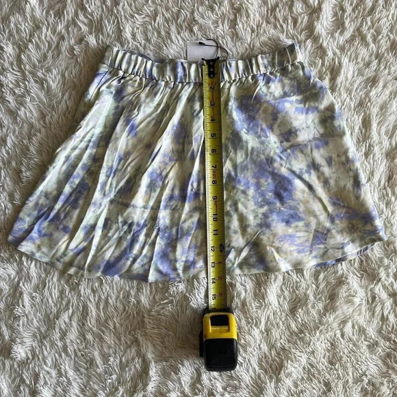Zara NWT Blue White Tie Dye Short Mini Skirt Women's Size XSmall - Picture 3 of 6